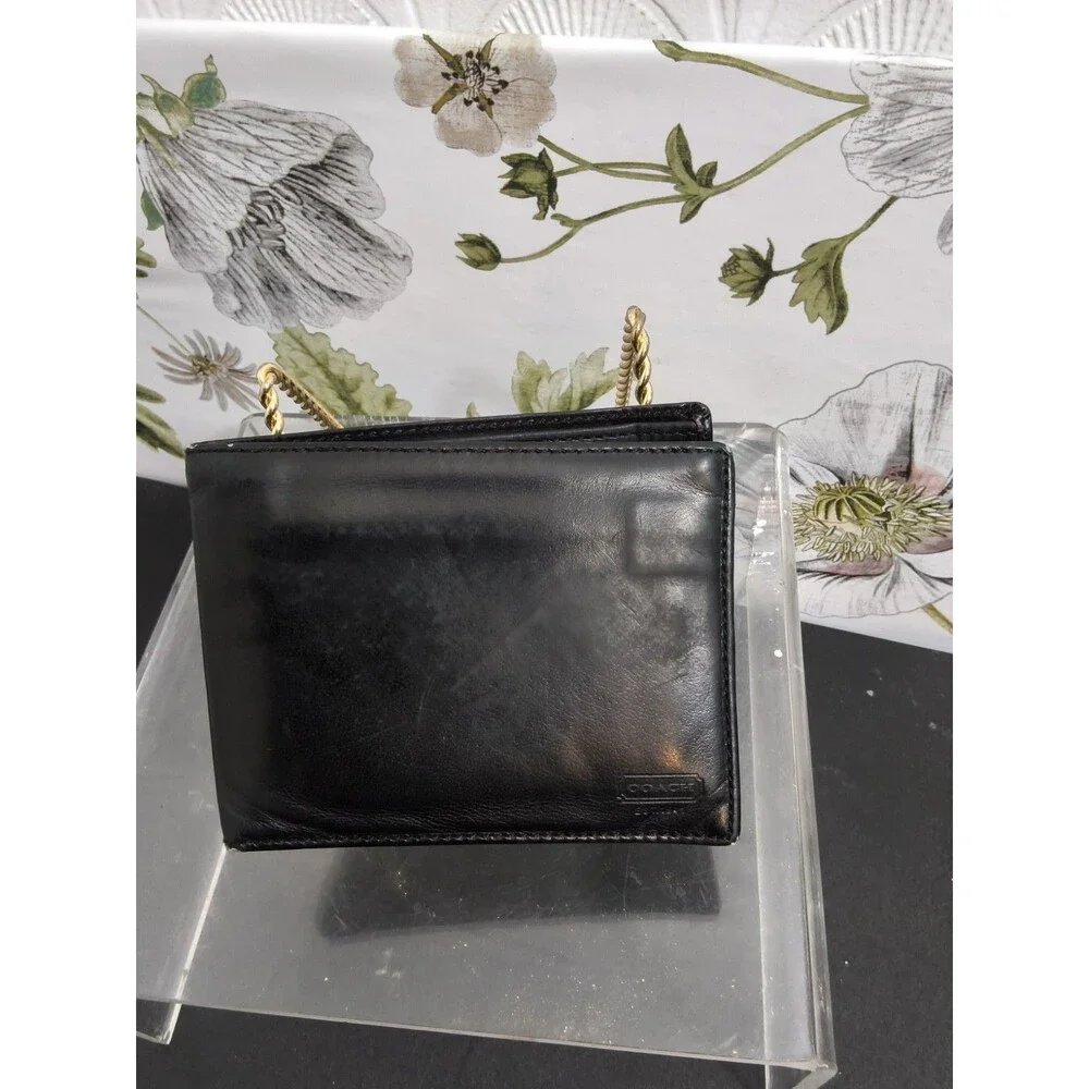 Coach Men's ID Billfold Leather Wallet - Black